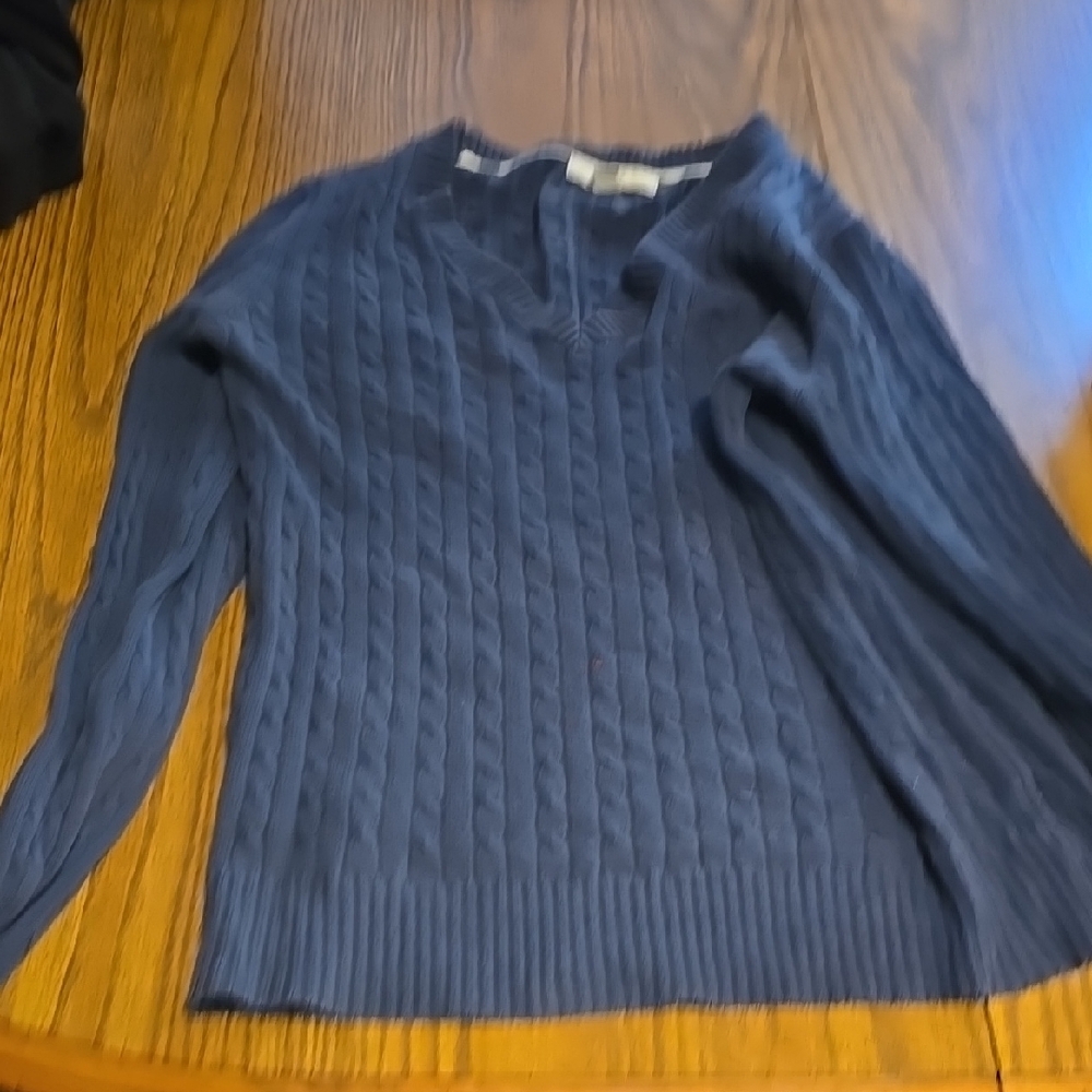 Navy Cable Knit Sweater